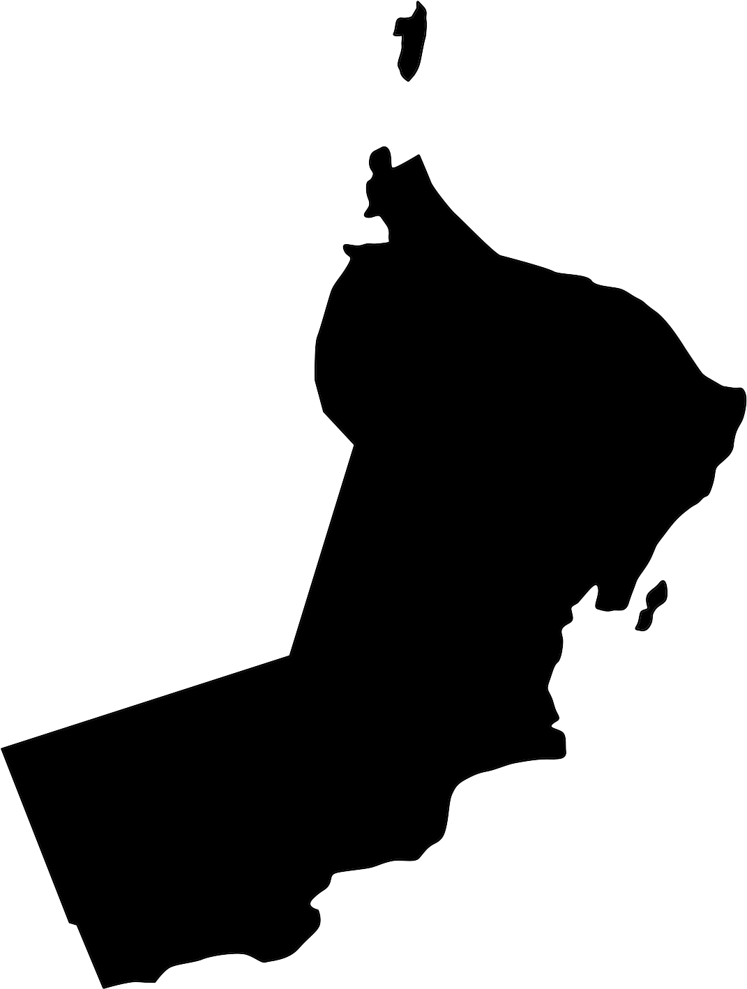Oman - Muscat On A Map (1500x1500)