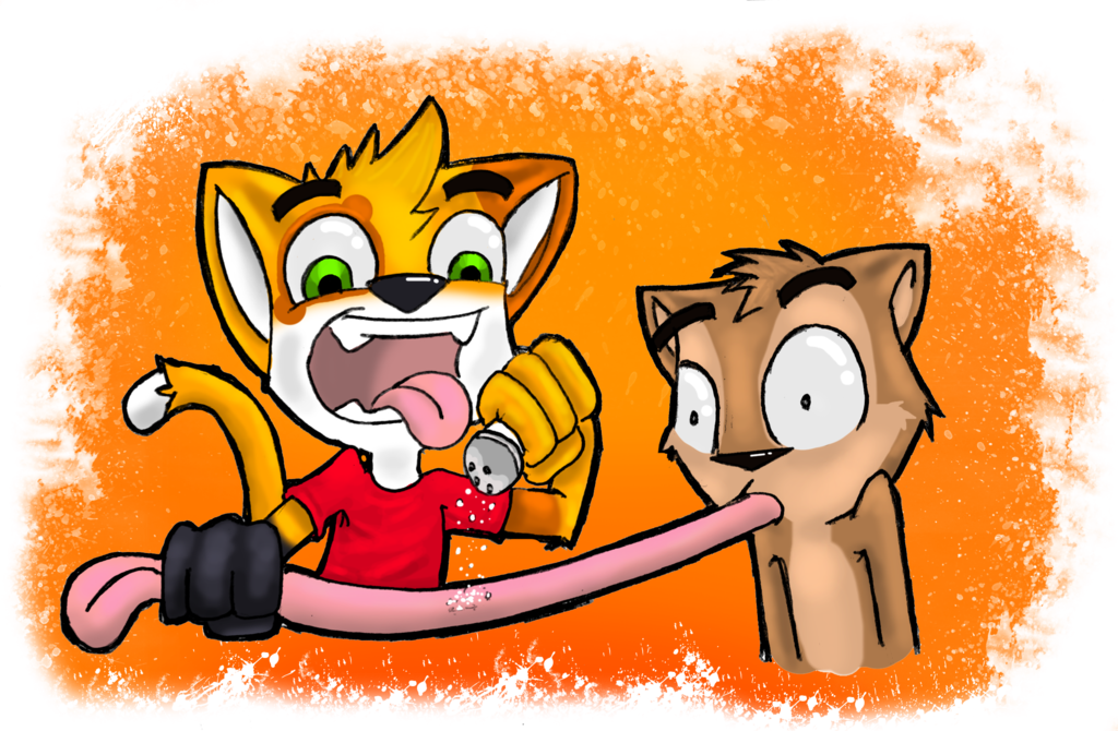 Fan Art] Cat Got Your Tongue By Katx-fish On Deviantart - Cartoon (1024x670)
