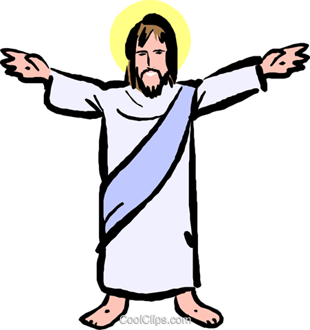 Jesus Royalty Free Vector Clip Art Illustration - Jesus Royalty Free Vector Clip Art Illustration (451x480)
