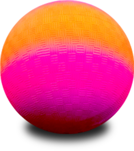 Neon Colored Purple, Orange, And Pink Three Tone Playground - Sphere (576x576)