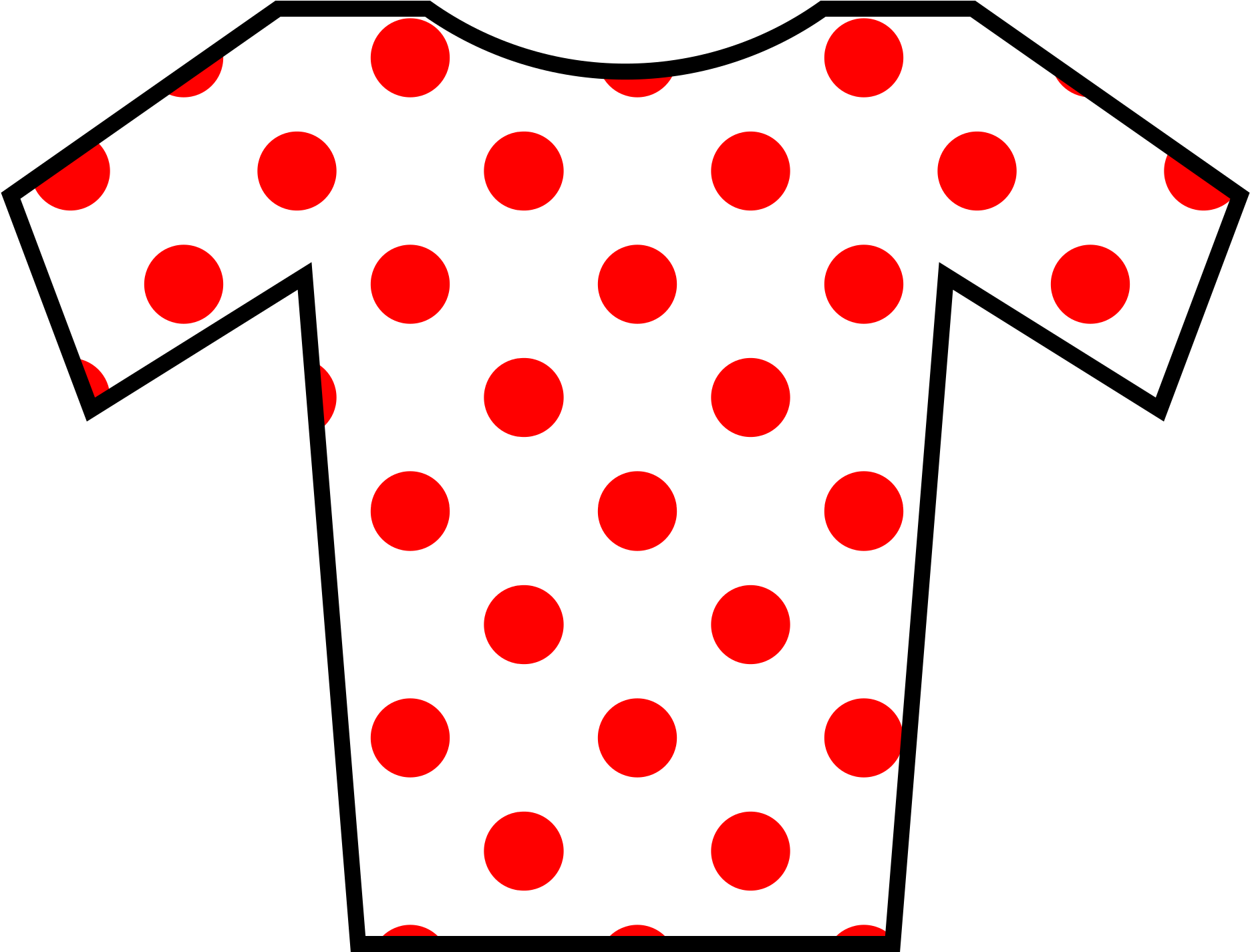 File Jersey Polkadot Svg - Polka Dot Jersey Png (2000x1600)