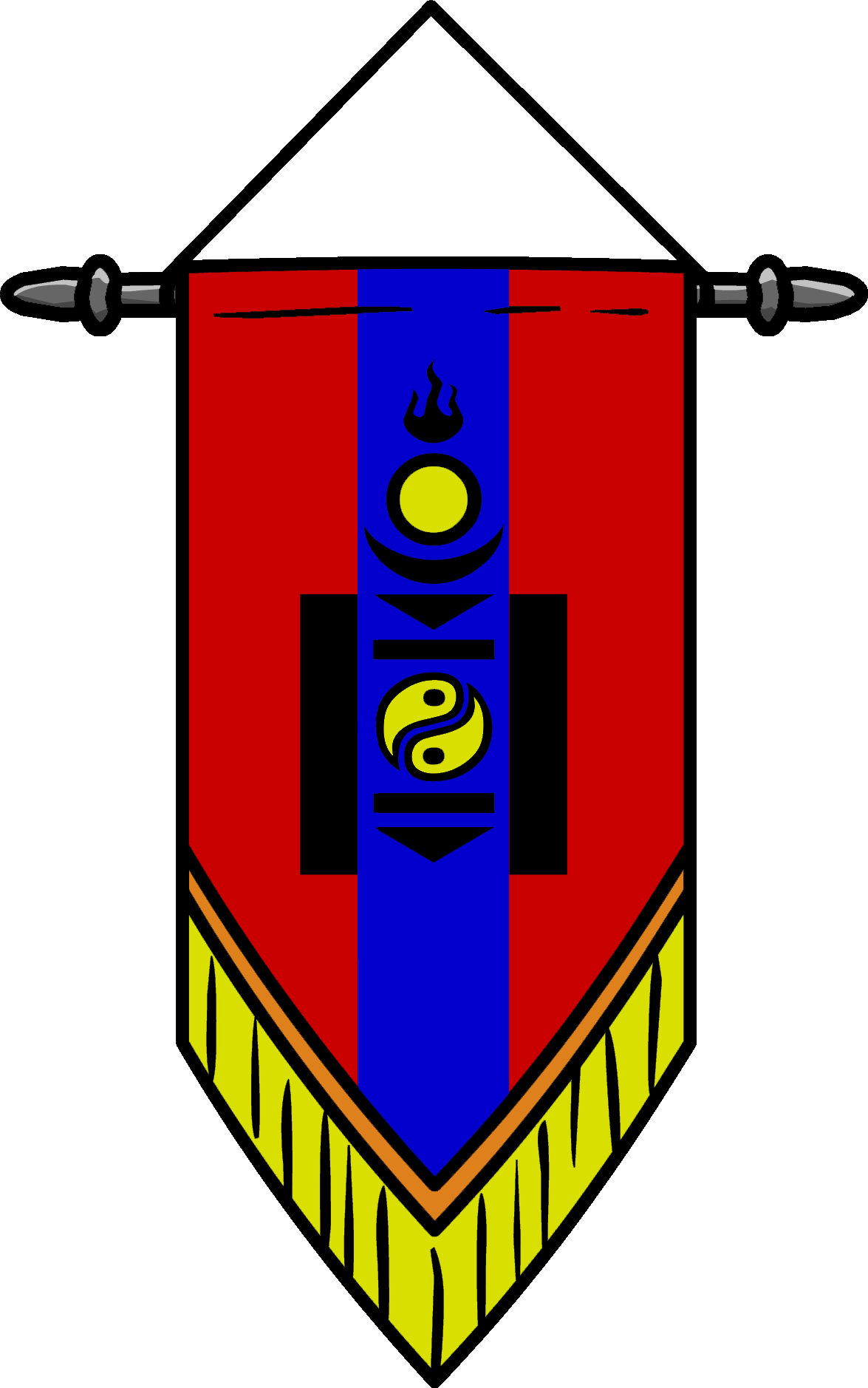 Genghis Khan Ruled Mongolia - Banderas De La Edad Media (1175x1878)