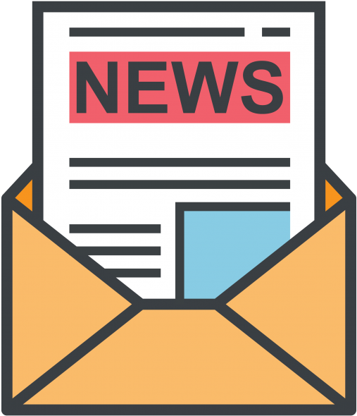 Subscribe To Our Newsletter - Open Envelope Icon Png (610x625)