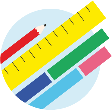 Pencil, Ruler And Fraction Bars - Graphic Design (781x581)