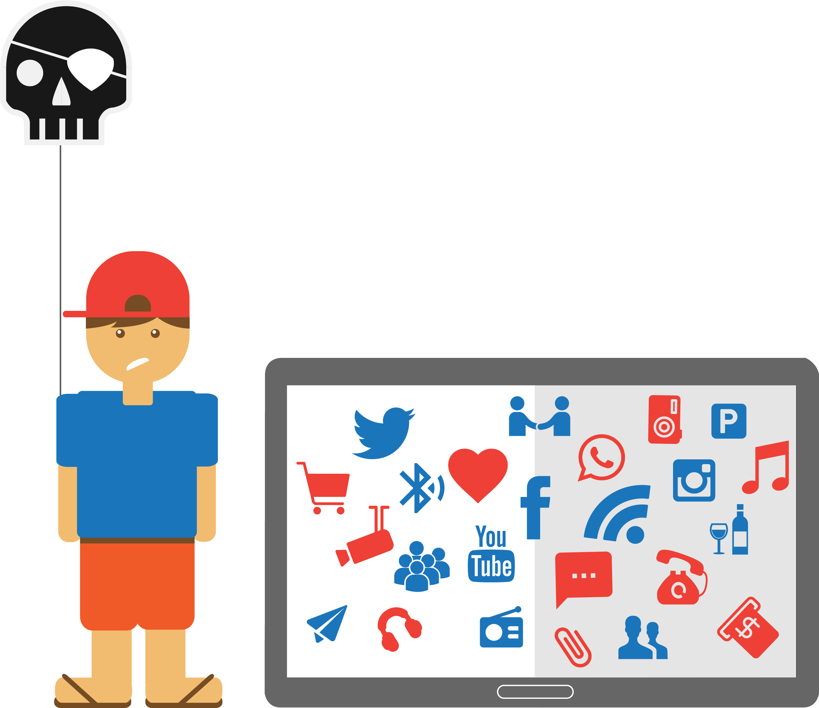 Worried About Students Accessing Inappropriate Content - Cartoon (2806x2333)