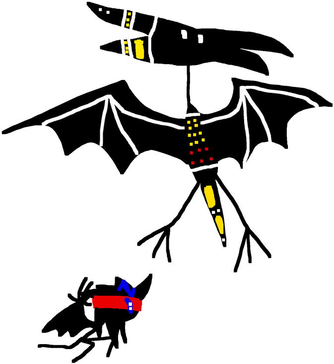 Rodan Cave Painting By Jagithecosmichero - Cartoon (844x947)