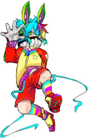 Dynamic Coloured Full Body - Cartoon (389x600)