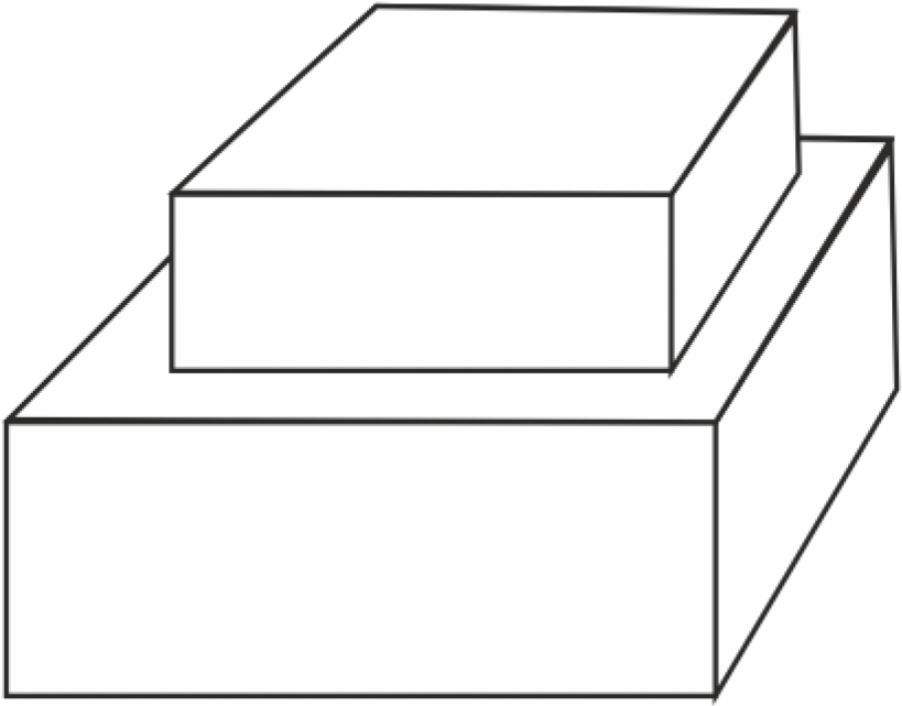 Two Tier Square Cake - Square Cakes Two Tiers (1000x1000)