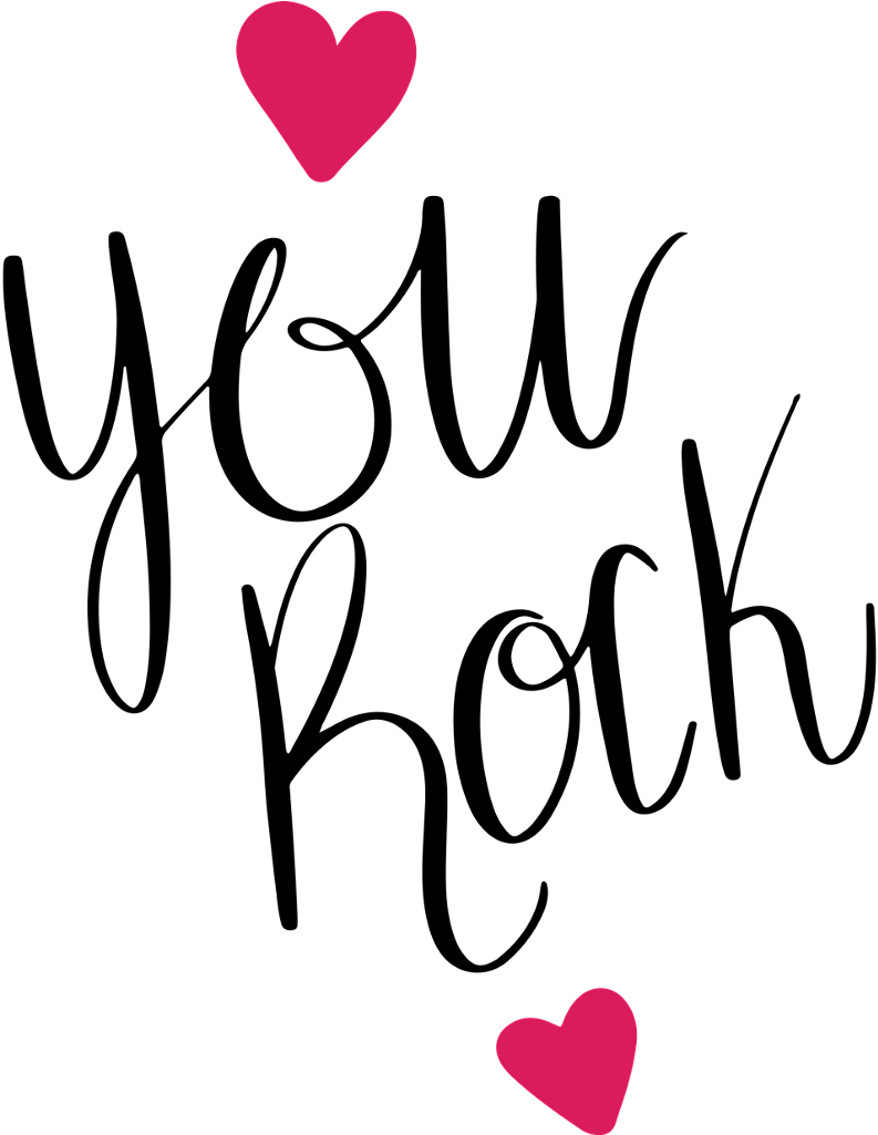 Ftestickers Text Heart Rock Yourock Freetoedit - Clip Art (793x1025)