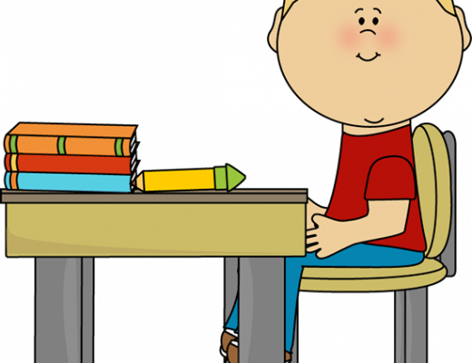 Free Child Sitting On Chair Clipart, Download Free - School Work Clipart (520x400)