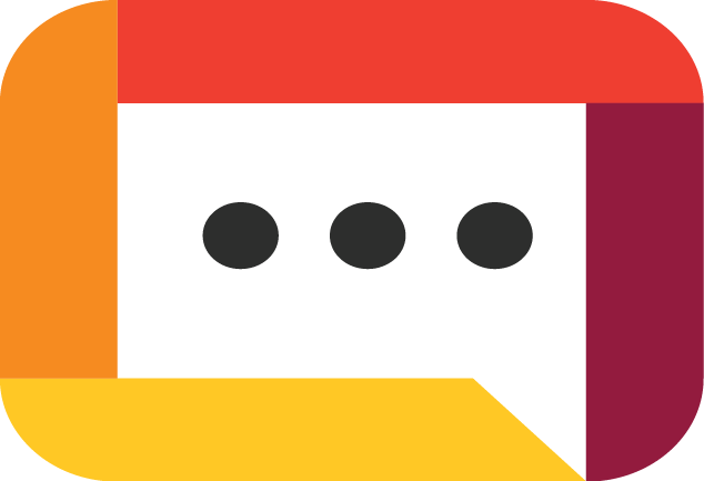 Red Orange Yellow Round Rectangle Dot Logo - Circle (634x433)