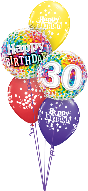 Birthday Age Confetti Classic - Balloon (384x800)