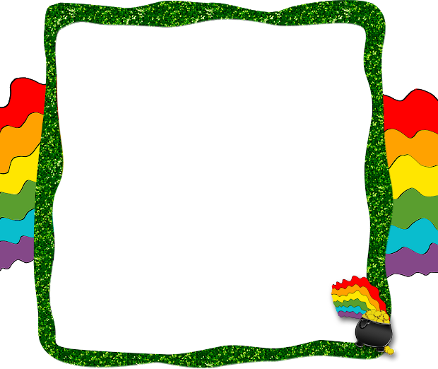 Rainbow Border Clip Art - Picture Frame (620x522)