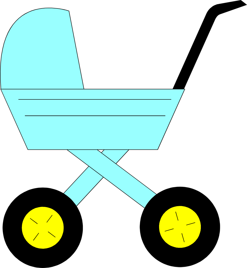 Baby Carriage Clip Art - Baby Carriage Clip Art (958x1040)