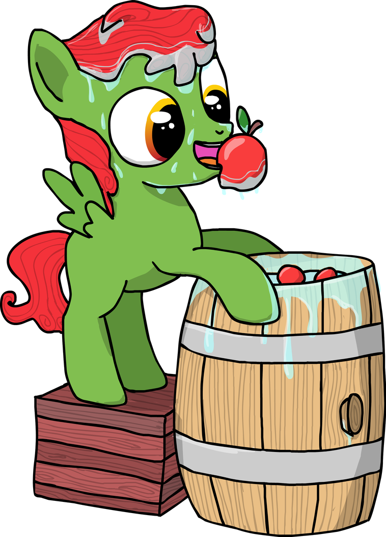 Apple Bobbing By Shieldgenerator7 - Cartoon (758x1054)