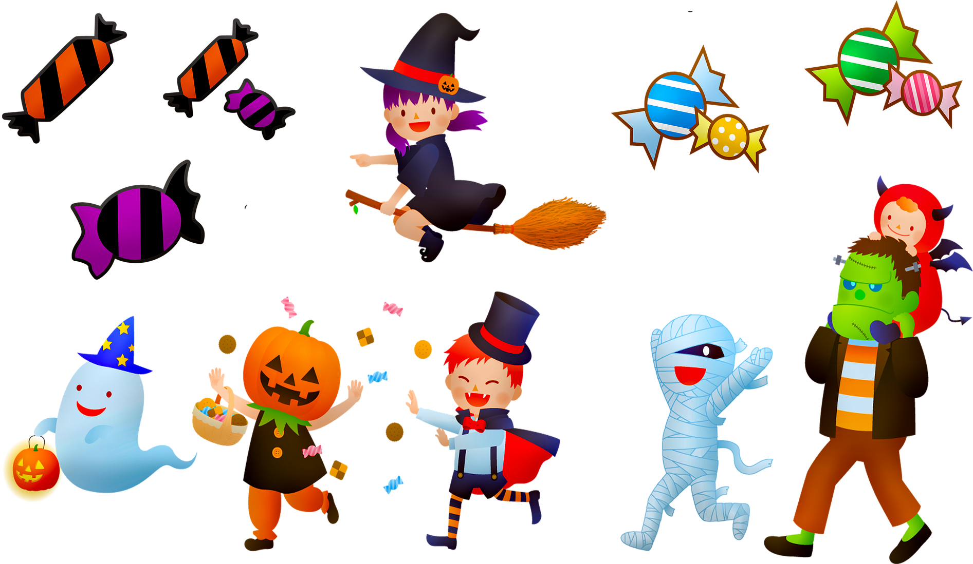 Halloween Süßigkeiten Cartoon (1920x1136)