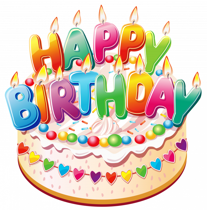 Cake Clipart Spring - Happy Birthday Cake Clip Art Free (817x830)