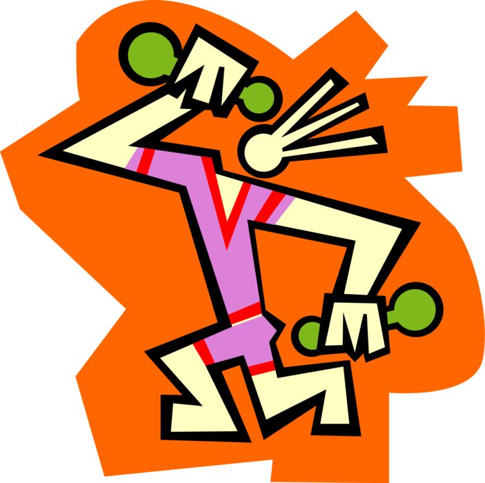 Weights Image Illustration Of Exercising With - Weights Image Illustration Of Exercising With (703x700)