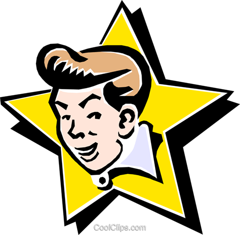 Mans Face/entertainer/star Royalty Free Vector Clip - Mans Face/entertainer/star Royalty Free Vector Clip (480x470)