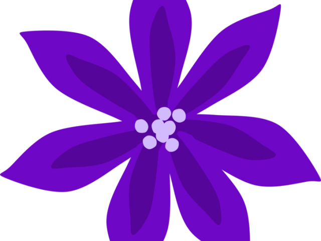 Purple Flower Clipart Purple Lily - Clip Art (640x480)