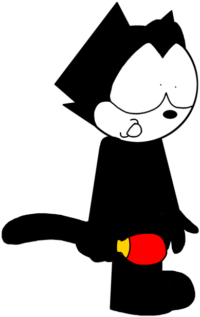 Felix With A Ping Pong Ball On His Mouth By Mega Shonen - Cartoon (894x894)