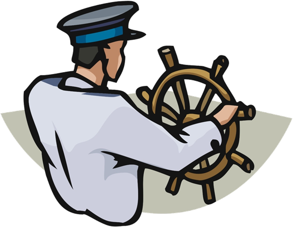Boat Captain Clipart - Ship Captain Png (597x463)