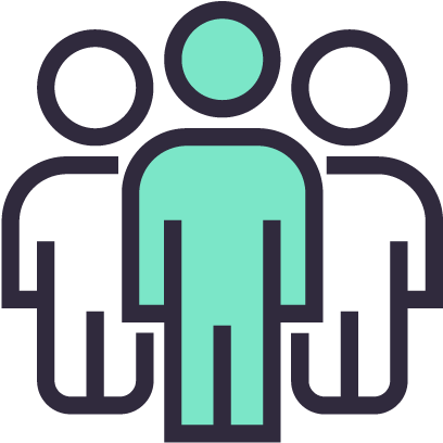 Triple Share Icon - Circle (417x417)