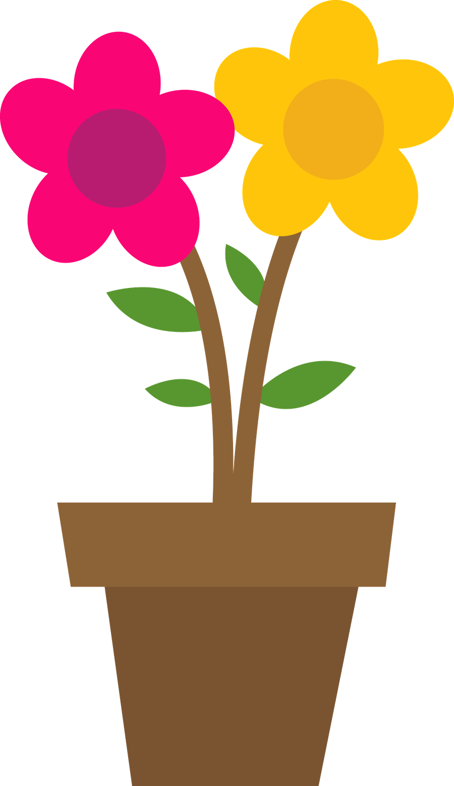 Flower Clipart Easter - Matera Con Flores Animada (900x1556)