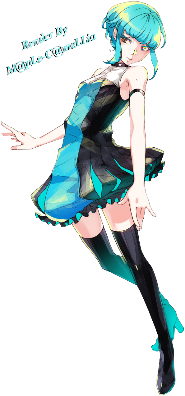 Hatsune Miku Miracle*indication Render By Maple-camellia - Illustration (610x1310)