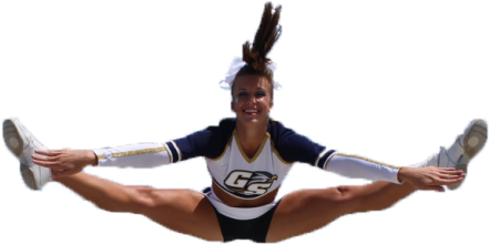 Pin Cheerleader Toe Touch Clipart - Cheerleading (800x235)