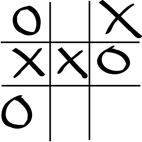 Tic Tac Toe,game,tick Tack Toe,playing, - Tic Tac Toe Cartoon (500x498)