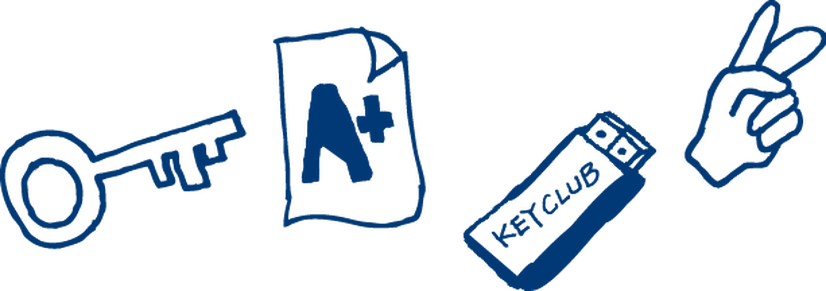 This Website Is Maintained And Updated By The Key Club - Key Club Key Graphic (826x291)