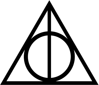 What Does A Triangle With Circle In - Symbol Harry Potter Deathly Hallows (411x357)