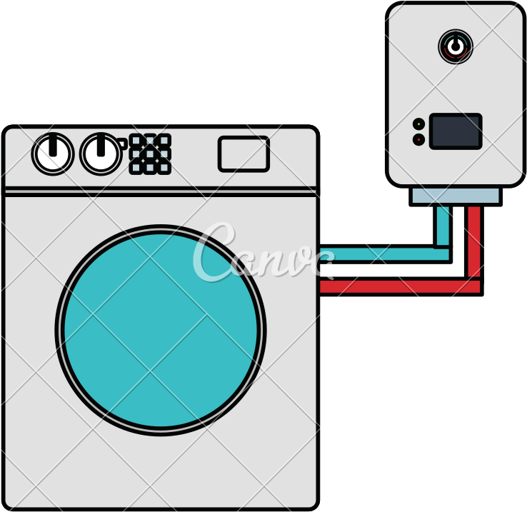 Washer Machine Appliance With Water Heater - Washer Machine Appliance With Water Heater (800x800)