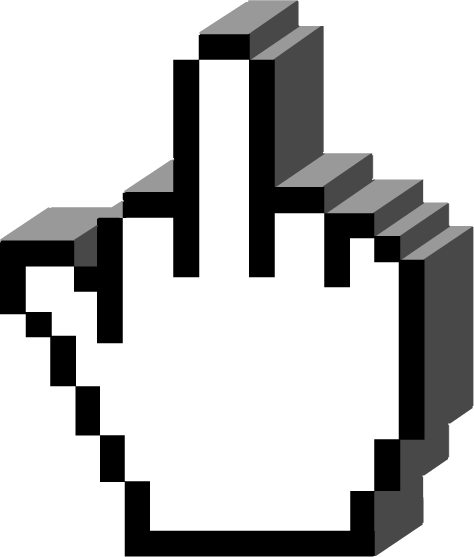 474 X 557 6 - 8 Bit Middle Finger (474x557)