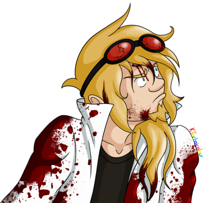 Someone Made A Mess With The Ketchup From Their Happy - Cartoon (400x400)