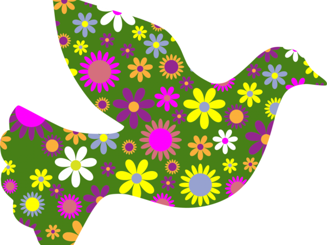 Dove Clipart Flower - Imagenes De Flores Decorativas (640x480)