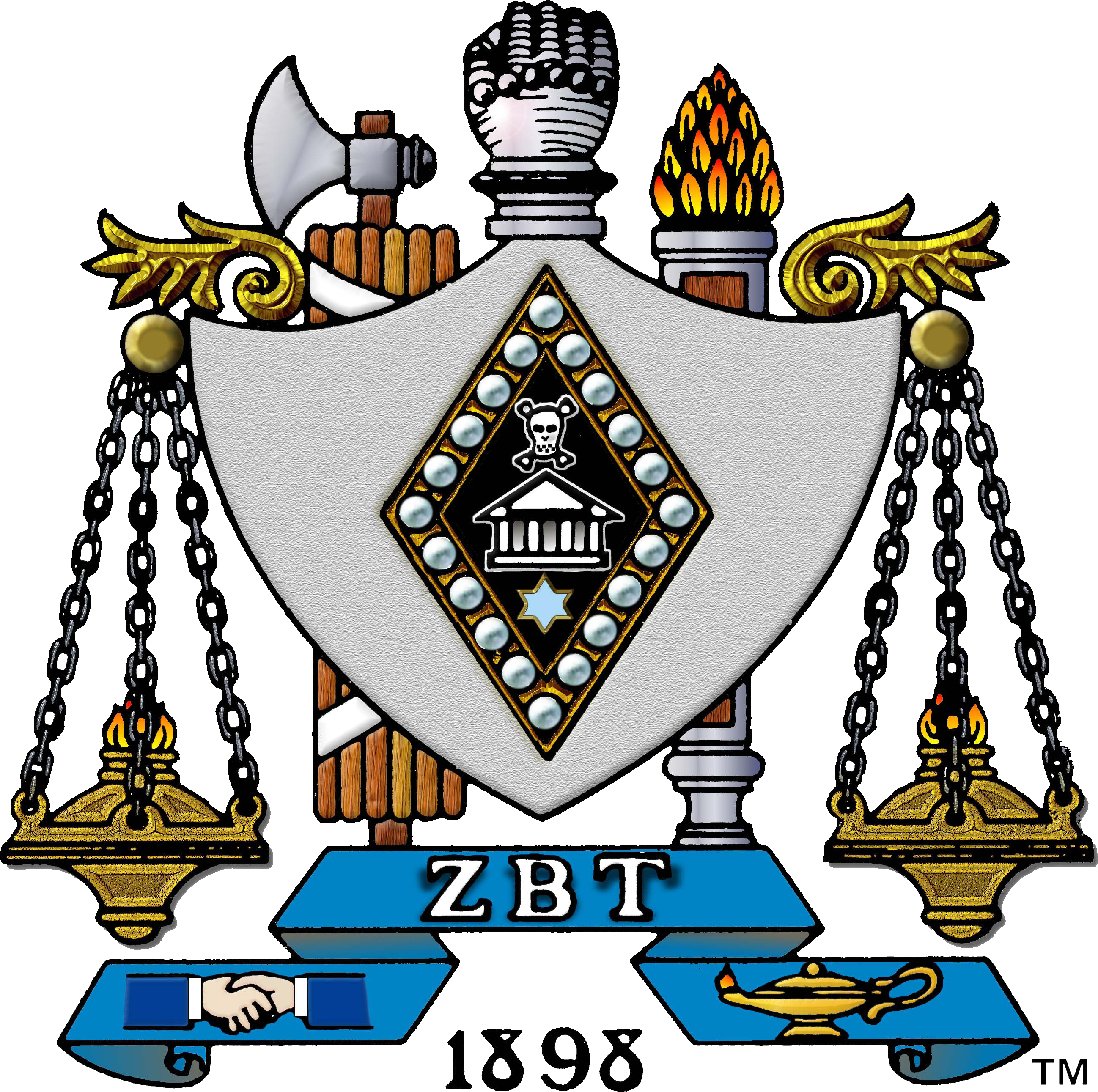Zeta Beta Tau Fraternity - Zeta Beta Tau Crest (2800x2759)