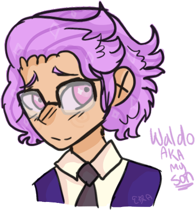 “some Fan Art Of Waldo From Xoxo Blood Droplets Anyways, - Cartoon (500x500)
