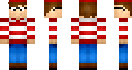 Minecraft Skin Waldo - Vintage World Industries Shirt (600x348)
