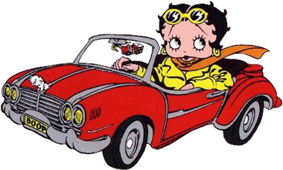 Karla's Cars - Betty Boop In Car (588x361)