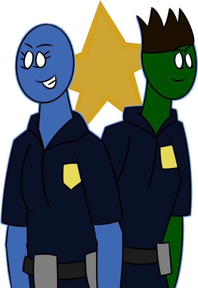 Officer Bossy And Normal By Percyfan94 - Cartoon (725x975)