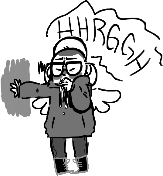 Bad Holy Water Vent - Cartoon (561x589)