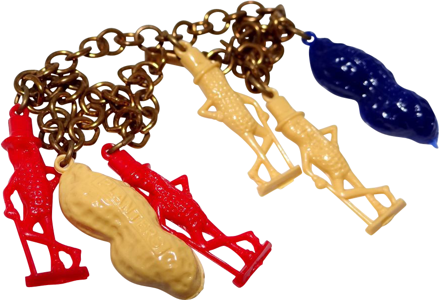 Peanut Celluloid Charm Bracelet Cracker Jacks, Tiny - Peanut Celluloid Charm Bracelet Cracker Jacks, Tiny (884x884)
