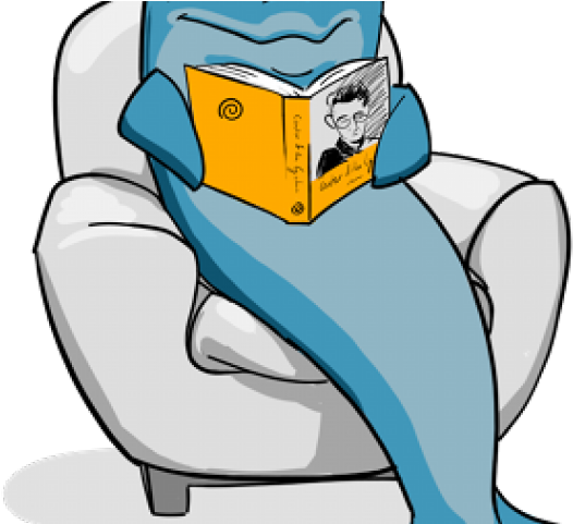 Dolphins Clipart Reading - Dolphin Reading A Book (640x480)
