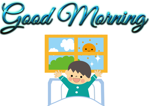 Good Morning Clipart Transparent - Good Morning Stickers Whatsapp (640x480)