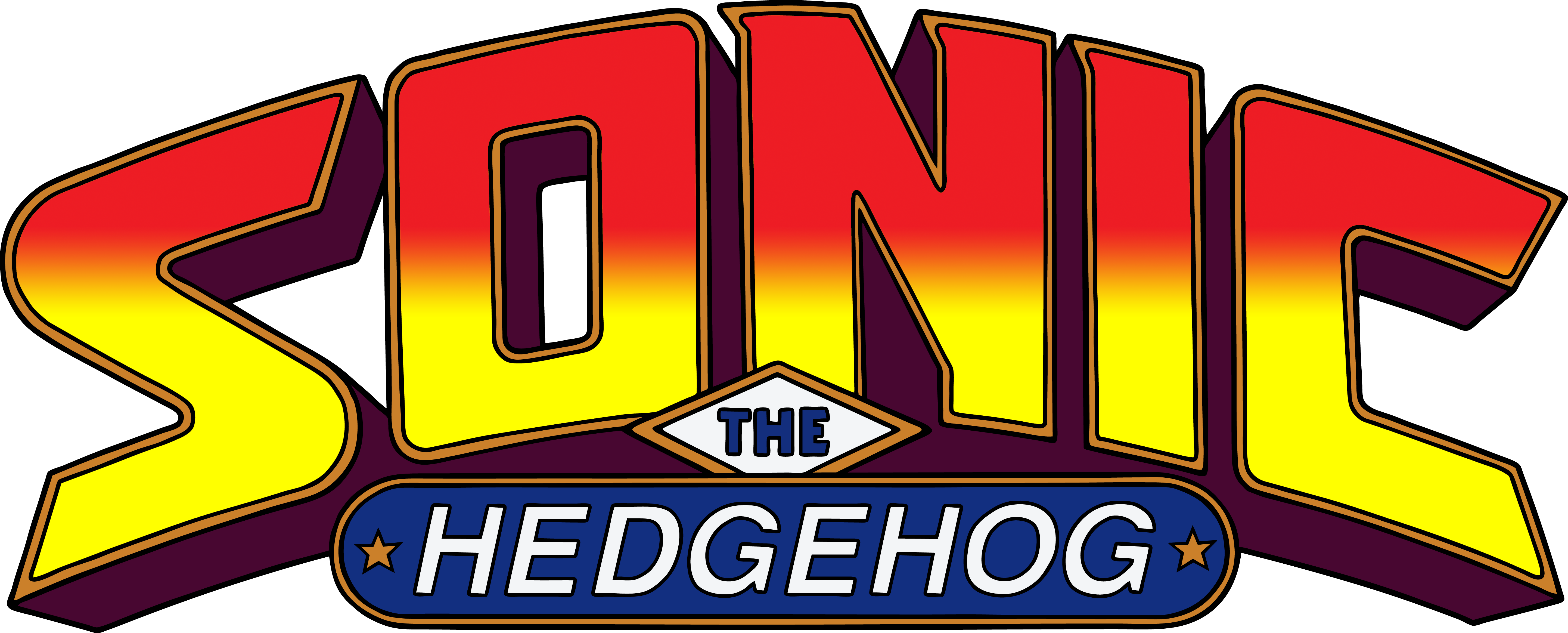 Gradient Logo Reconstruction - Sonic The Hedgehog Tv Series Logo (5767x2327)