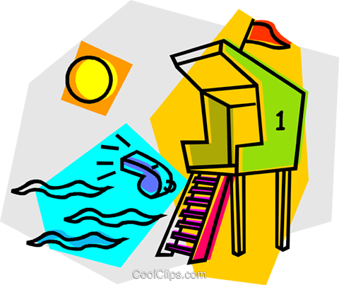 Lifeguard Tower Royalty Free Vector Clip Art Illustration - Lifeguard Tower Royalty Free Vector Clip Art Illustration (480x403)