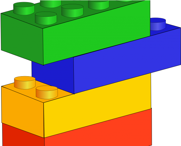 Tower Clipart Lego - Lego Building Blocks (640x480)