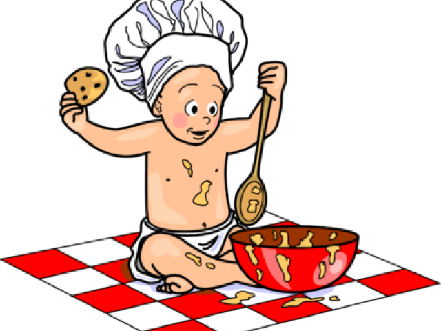 Cooking Clipart Baby - Baby Chef Cartoon (640x480)